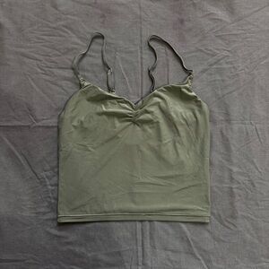Smoothez by Aerie Olive Green Cropped Tank Top Size M